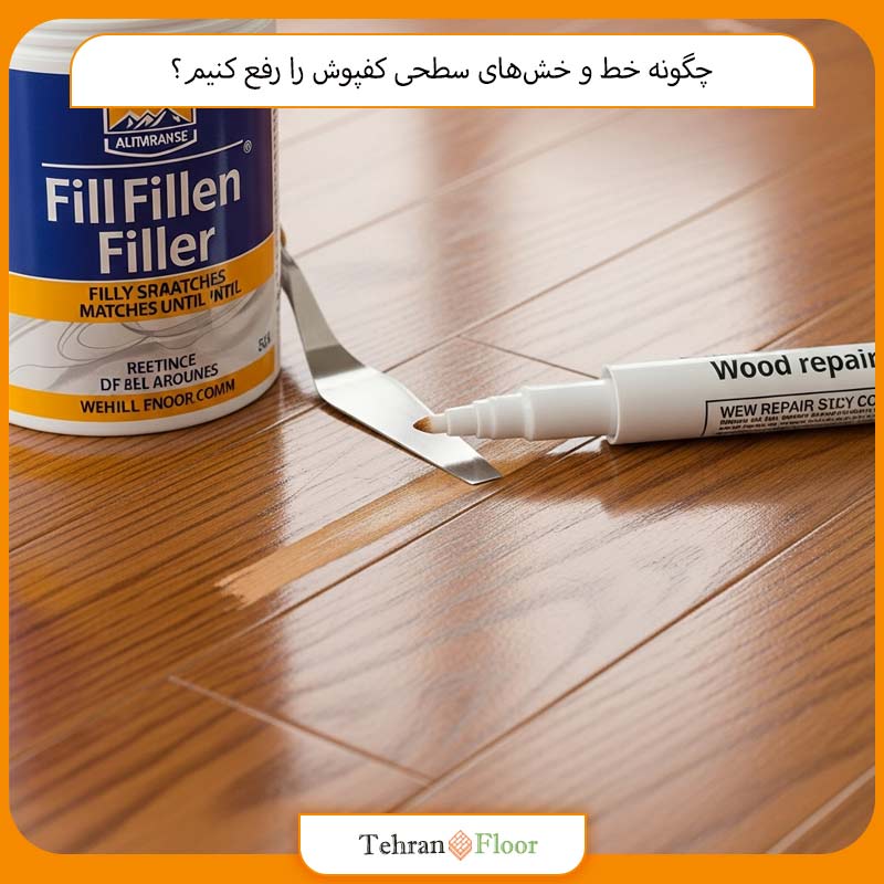 چگونه خط و خش‌های سطحی کفپوش را رفع کنیم؟